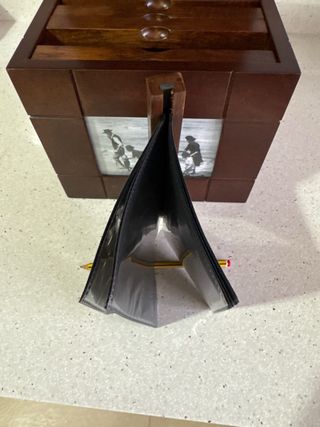 Caja Portafotos Madera y Cristal