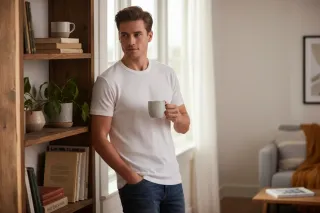 Camiseta canalé Bershka M