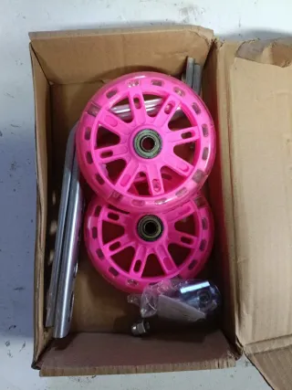 Ruedines rosas para bici