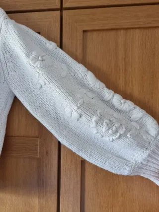 Jersey Zara Flores Blanco