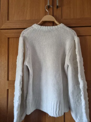 Jersey Zara Flores Blanco