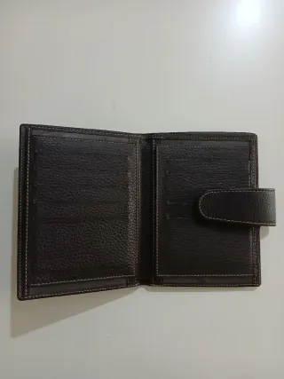 Cartera organizador documentos piel marrón