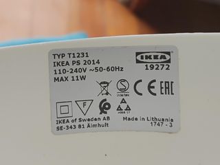 Lámpara IKEA PS 2014 azul celeste (descatalogada)