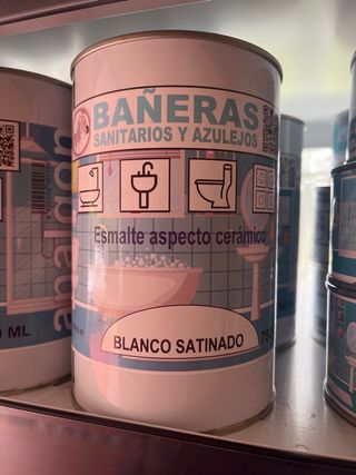 Pintura de bañeras y azulejos blanco satinado