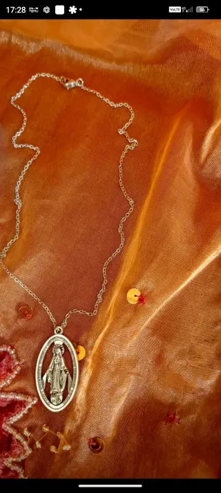 Medaglia Vergine Miracolosa Argento Antico