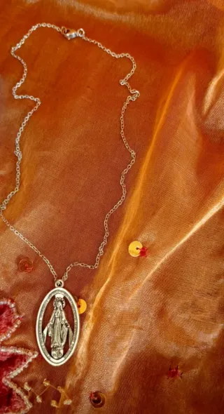 Medaglia Vergine Miracolosa Argento Antico