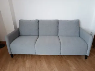 Sofá 3 plazas Angersby Ikea gris claro
