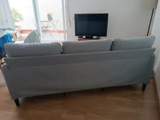 Sofá 3 plazas Angersby Ikea gris claro