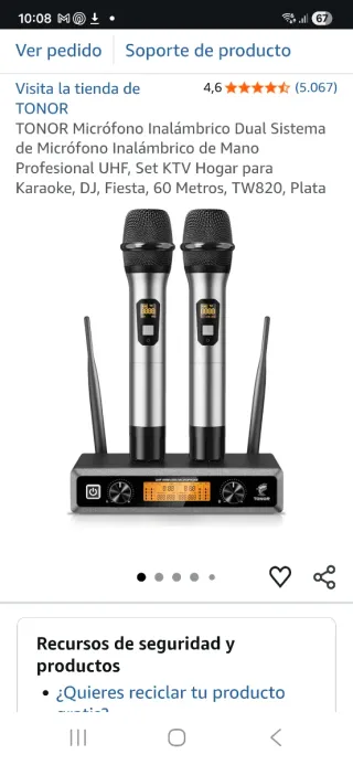 TONOR TW-820 Micrófonos Inalámbricos Duales