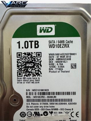 Disco Duro HDD 1TB WD SATA