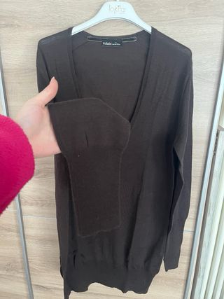 Maglione Eclair Scollo Ampio M 100% Lana