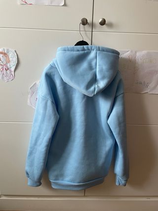 Sudadera con capucha azul talla M
