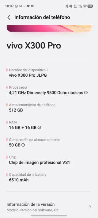 Vivo X300 Pro 16/512GB, Global, Hong Kong 6510 bat