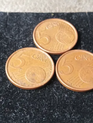 3 Monedas 5 Céntimos España 1999-2001