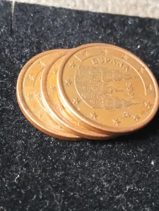 3 Monedas 5 Céntimos España 1999-2001