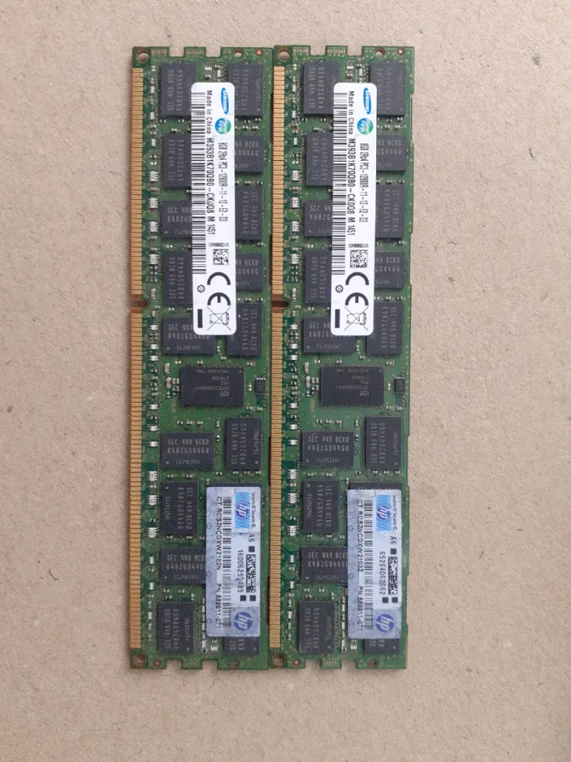 2x 8GB DDR3L 1600MHz Samsung Módulos RAM