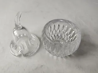 Azucarero cristal tallado pera