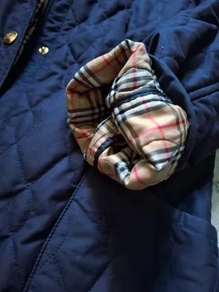 Chaqueta Burberry acolchada cuadros vintage