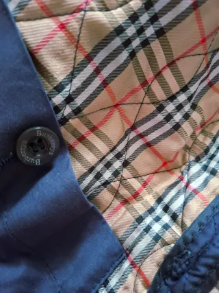 Chaqueta Burberry acolchada cuadros vintage