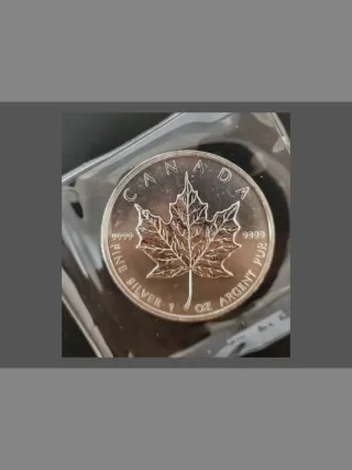 5 Dollari Argento Foglia d'Acero 1 Oncia 3.4-1-5