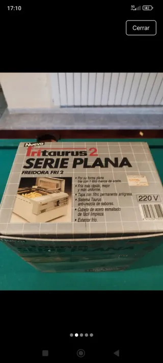 Freidora Taurus 2 Serie Plana FRI 2