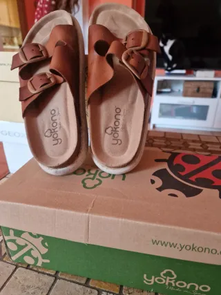 Sandalias Yokono mujer marrones