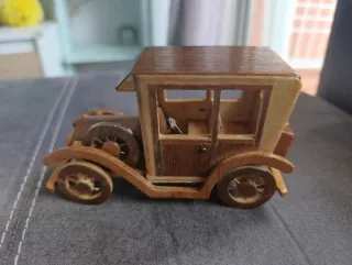 Coche Antiguo Madera Decorativo