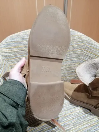 Botas Zara ante beige