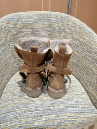Botas Zara ante beige