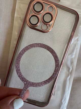 Custodia iPhone 14 Pro Max Rosa Glitter
