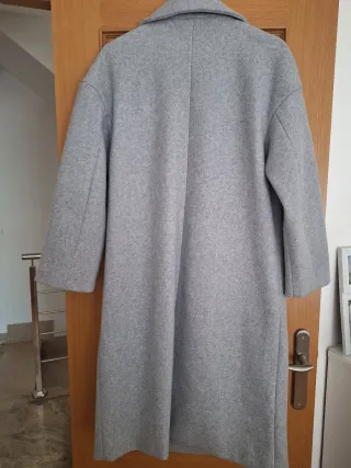 Abrigo paño gris mujer talla M