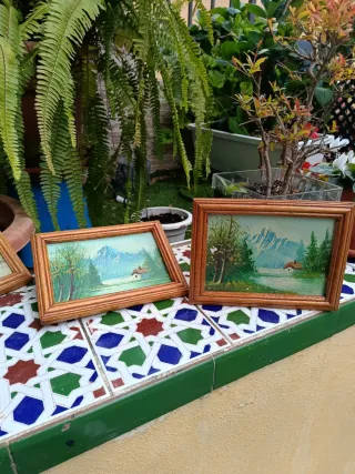 Decoración óleo cuadros paisajes