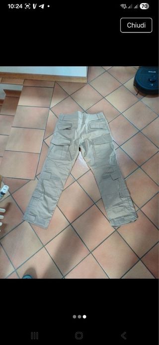 Pantaloni Tattici Combat Beige Tg.XL
