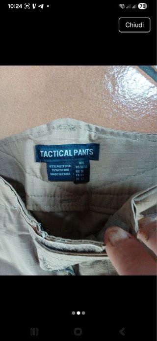 Pantaloni Tattici Combat Beige Tg.XL