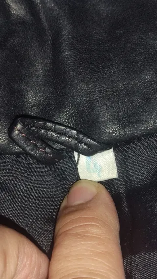 Chaqueta de cuero negra hombre Talla L