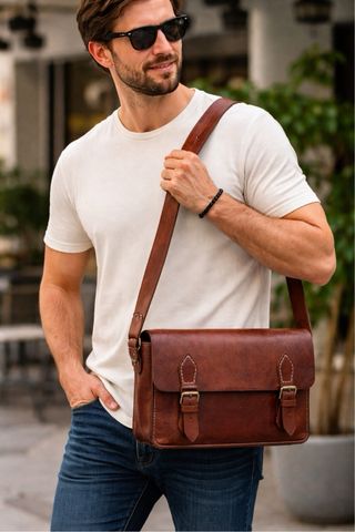 Bolso de cuero unisex