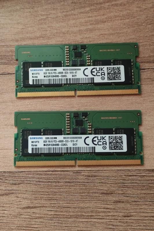 2x Samsung DDR5 SODIMM 8GB Portátil