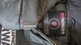 Parka Geographical Norway niño gris oscuro