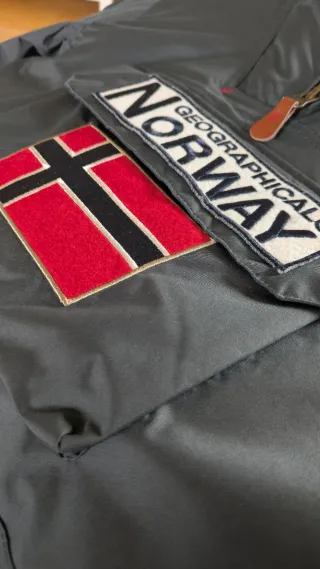 Parka Geographical Norway niño gris oscuro