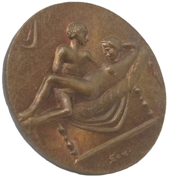 Réplica de moneda romana Spintrie del sexo de Spintrie COD E4