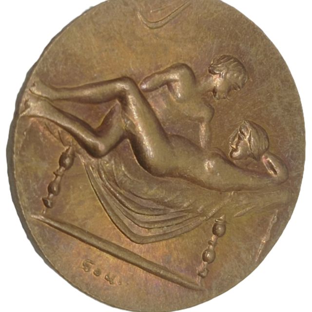 Réplica de moneda romana Spintrie del sexo de Spintrie COD E4