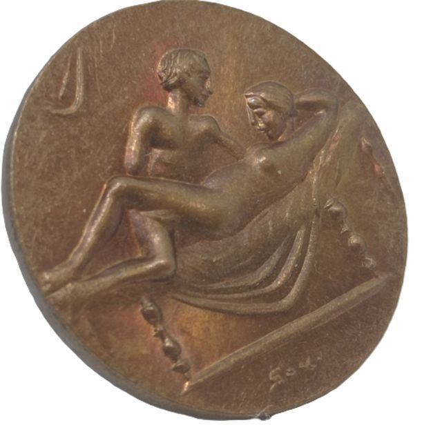 Réplica de moneda romana Spintrie del sexo de Spintrie COD E4