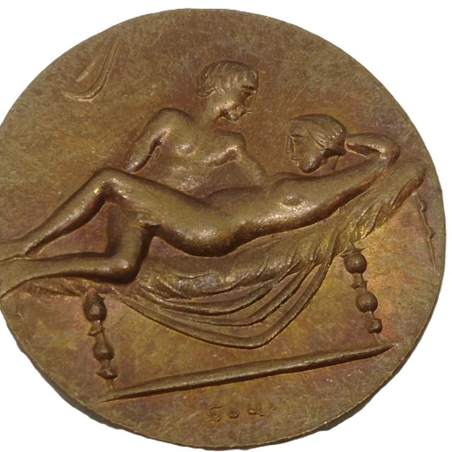 Réplica de moneda romana Spintrie del sexo de Spintrie COD E4