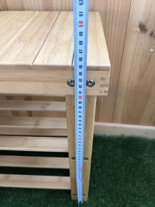 Banco zapatero de bambú