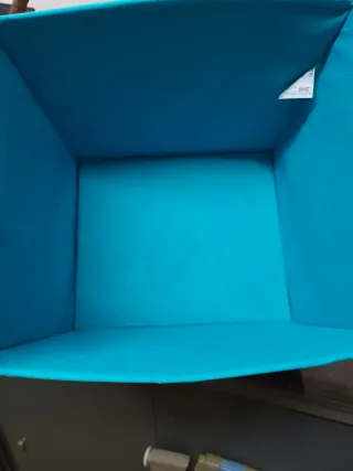 Cajas de tela Ikea color turquesa