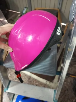 Casco de bici rosa para niños
