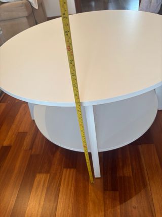 Mesa de centro redonda blanca