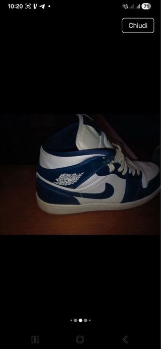 Air Jordan alte Bianco/Blu tg.45
