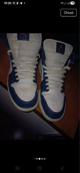 Air Jordan alte Bianco/Blu tg.45