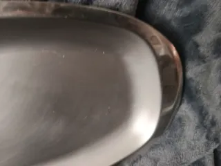 Bandeja metálica antigua 38x22 cm acero inoxidable